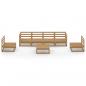 Preview: 7-tlg. Garten-Lounge-Set Honigbraun Massivholz Kiefer