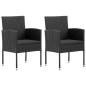 Preview: 3-tlg. Garten-Essgruppe Poly Rattan Schwarz