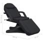 Preview: Massagetisch Schwarz 180x62x(86,5-118) cm  