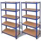 Preview: 2 x Regal Lagerregal Steckregal Metallregal Kellerregal Blau