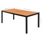 Preview: 7-tlg. Garten-Essgruppe PVC Rattan Schwarz und Braun