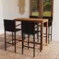 Preview: ARDEBO.de - 5-tlg. Gartenbar-Set Braun