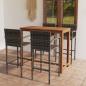 Preview: ARDEBO.de - 5-tlg. Gartenbar-Set Grau
