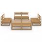 Preview: 8-tlg. Garten-Lounge-Set Honigbraun Massivholz Kiefer