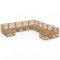 Preview: 11-tlg. Garten-Lounge-Set Massivholz Kiefer