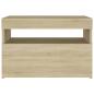 Preview: Nachttisch LED-Leuchten Sonoma-Eiche 60x35x40cm Holzwerkstoff