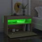 Preview: Nachttisch LED-Leuchten Sonoma-Eiche 60x35x40cm Holzwerkstoff