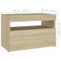 Preview: Nachttisch LED-Leuchten Sonoma-Eiche 60x35x40cm Holzwerkstoff
