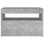 Preview: Nachttisch mit LED-Leuchten Betongrau 60x35x40 cm