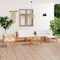 Preview: ARDEBO.de - 7-tlg. Garten-Lounge-Set mit Creme Kissen Massivholz Teak
