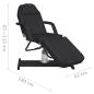 Preview: Massagetisch Schwarz 180x62x(87-112) cm