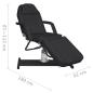Preview: Massagetisch Schwarz 180x62x(87-112) cm
