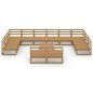 Preview: 13-tlg. Garten-Lounge-Set Massivholz Kiefer