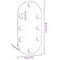 Preview: Spiegel mit LED-Leuchten 40x20 cm Glas Oval