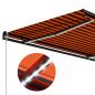 Preview: Markise Manuell Einziehbar mit LED 300x250 cm Orange & Braun