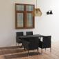 Preview: 5-tlg. Garten-Essgruppe Poly Rattan Schwarz