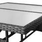 Preview: 7-tlg. Garten-Essgruppe Poly Rattan Schwarz