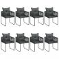 Preview: 9-tlg. Garten-Essgruppe PVC Rattan Schwarz und Braun