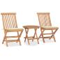 Preview: 3-tlg. Garten-Essgruppe mit Kissen Klappbar Massivholz Teak