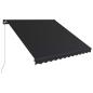 Preview: Einziehbare Markise Handbetrieben 350 x 250 cm Anthrazit
