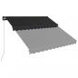 Preview: Einziehbare Markise Handbetrieben 350 x 250 cm Anthrazit