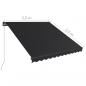 Preview: Einziehbare Markise Handbetrieben 350 x 250 cm Anthrazit