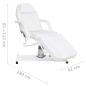 Preview: Massagetisch Weiß 180x62x(87-112) cm