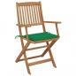 Preview: Klappbare Gartenstühle 2 Stk. mit Kissen Massivholz Akazie