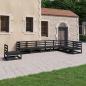 Preview: ARDEBO.de - 8-tlg. Garten-Lounge-Set Schwarz Massivholz Kiefer