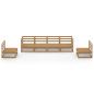Preview: 6-tlg. Garten-Lounge-Set Honigbraun Massivholz Kiefer