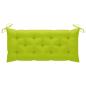 Preview: Klappbare Gartenbank mit Auflage 118 cm Bambus