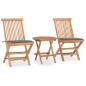 Preview: 3-tlg. Garten-Essgruppe mit Kissen Klappbar Massivholz Teak