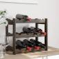 Preview: ARDEBO.de - Weinregal für 12 Flaschen Schwarz Massivholz Kiefer
