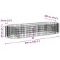 Preview: Gabionen-Hochbeet Verzinktes Eisen 300x100x50 cm