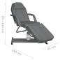 Preview: Massagetisch Grau 180x62x(87-112) cm  