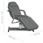 Preview: Massagetisch Grau 180x62x(87-112) cm  