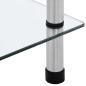 Preview: Regal mit 6 Ablagen Transparent 40x40x160 cm Hartglas