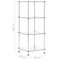 Preview: Regal mit 4 Ablagen Transparent 40x40x100 cm Hartglas