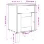 Preview: Nachttisch SENJA Rattan-Look Weiß 40x35x65 cm Massivholz Kiefer