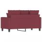 Preview: 2-Sitzer-Sofa Weinrot 120 cm Stoff