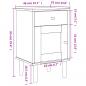 Preview: Nachttisch SENJA Rattan-Look Schwarz 40x35x65 Massivholz Kiefer