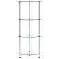 Preview: Regal mit 4 Ablagen Transparent 30x30x100 cm Hartglas