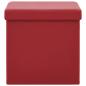 Preview: Hocker mit Stauraum Weinrot PVC