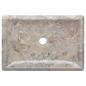 Preview: Waschbecken Grau 50x35x10 cm Marmor