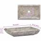 Preview: Waschbecken Grau 50x35x10 cm Marmor