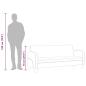Preview: Sofa 3-Sitzer Wildleder-Optik Braun