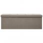 Preview: Faltbare Sitzbank mit Stauraum Taupe Leinenoptik