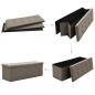 Preview: Faltbare Sitzbank mit Stauraum Taupe Leinenoptik