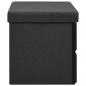 Preview: Faltbare Sitzbank mit Stauraum Schwarz 76x38x38 cm Leinenoptik