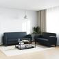 Preview: 2-tlg. Sofa-Set Kunstleder Schwarz